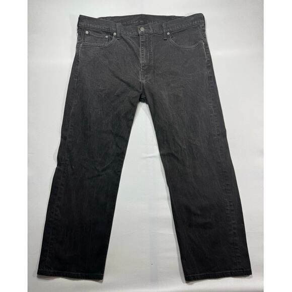 Levi's 569 Men's Loose Straight Leg Black Denim Jeans - Size 38x30 (39x28.5) - Picture 1 of 5